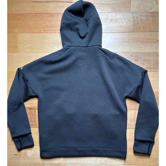 Adidas Manchester United Fleece Jacket Hoodie Men XL Charcoal Gray - Picture 9 of 16